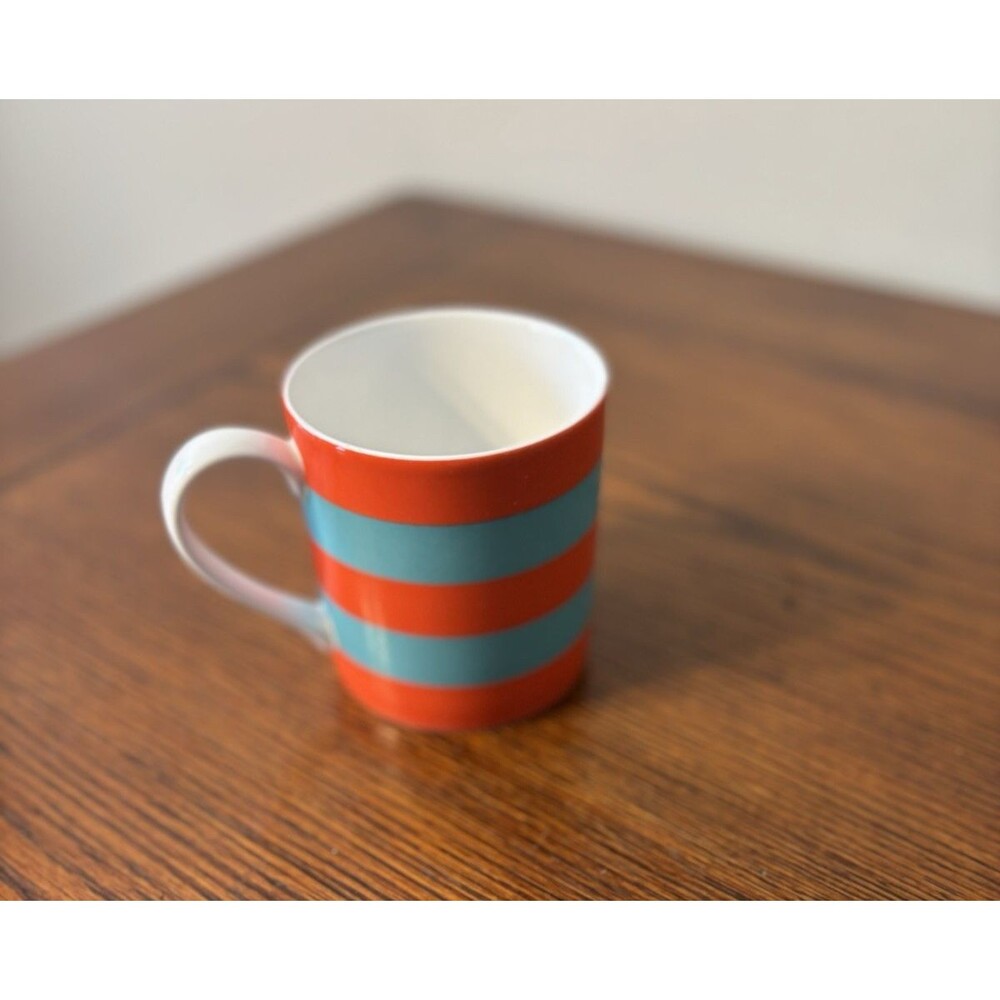 Kate Spade NY Wickford Red Letter M Day Lenox Red I Orange & Teal Stripes MUG - Picture 4 of 8